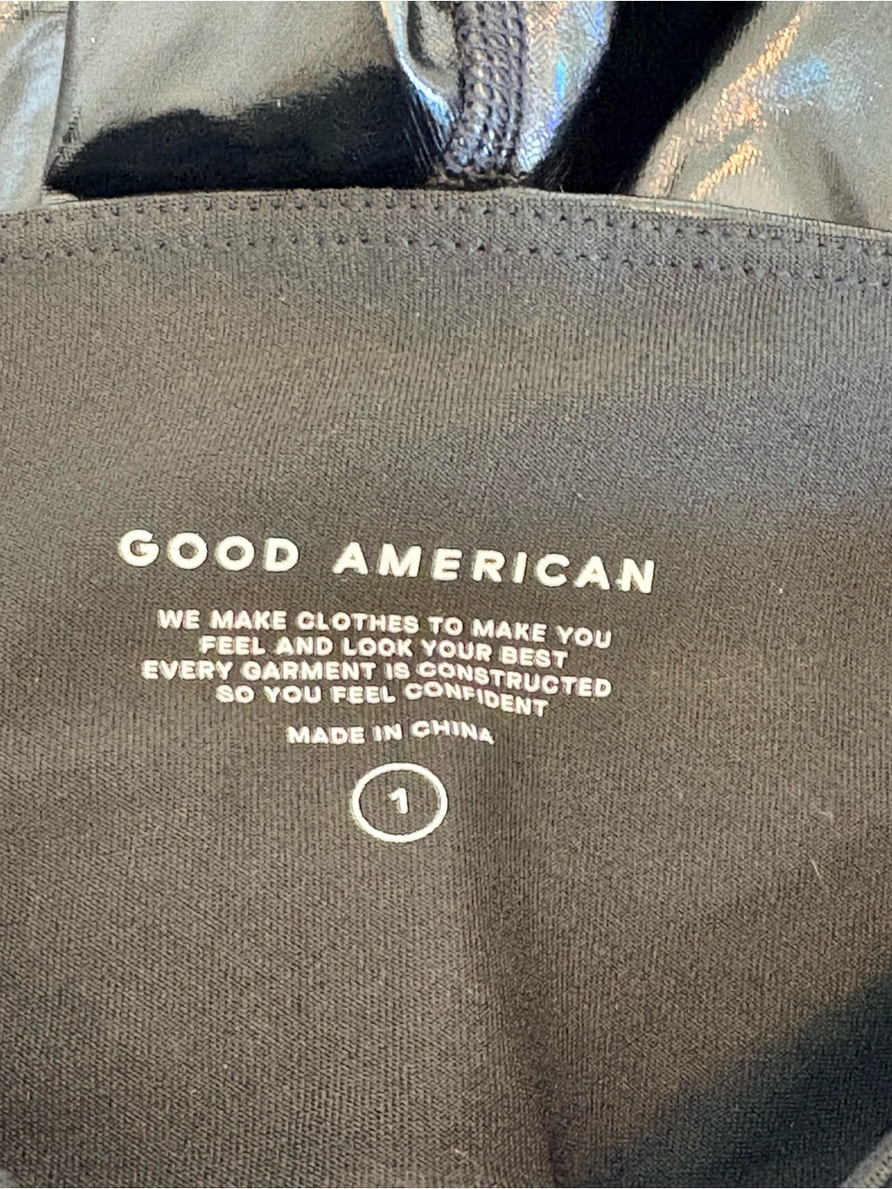 Good American Black Faux Leather Leggings - High Shine - Picture 2 of 7